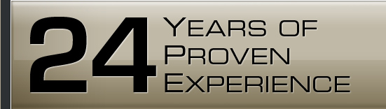 24 YEARS OF PROVEN EXPERIENCE